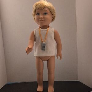 My Life As A Lifeguard Boy Blue Eyed blonde Hair Whistle